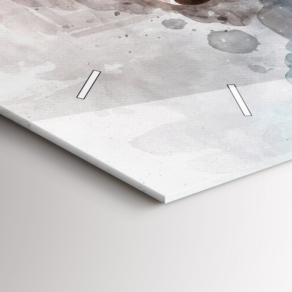 Horizontální hodiny na skle Minulost v zátylku