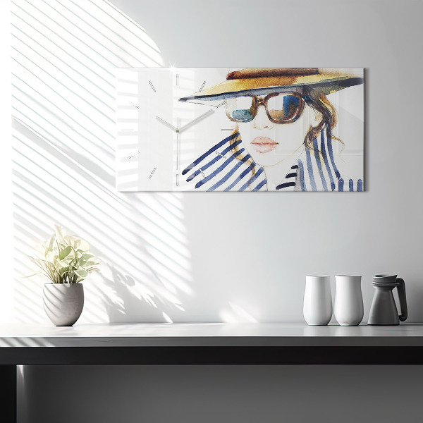 Horizontální hodiny na skle Poslední dny prázdnin Móda