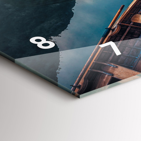 Horizontální hodiny na skle Plošina a jezero