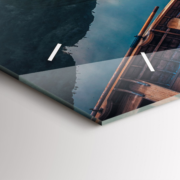 Horizontální hodiny na skle Plošina a jezero