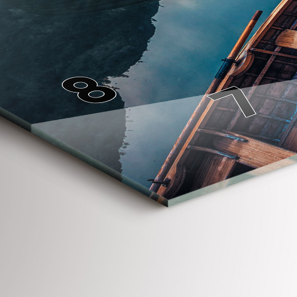 Horizontální hodiny na skle Plošina a jezero