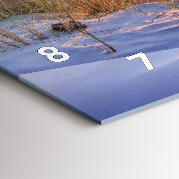 Horizontální hodiny na skle Polský západ slunce nad mořem