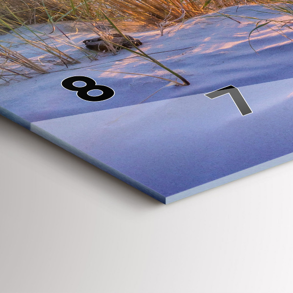 Horizontální hodiny na skle Polský západ slunce nad mořem