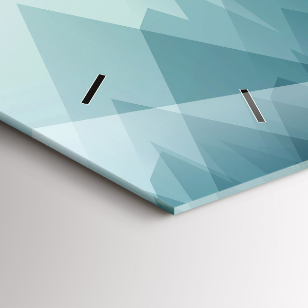 Horizontální hodiny na skle Geometrické obrazce