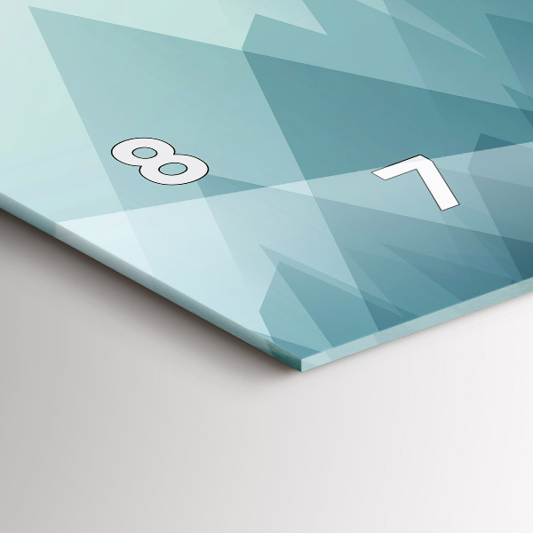 Horizontální hodiny na skle Geometrické obrazce