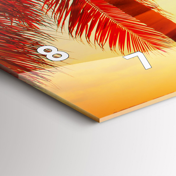 Horizontální hodiny na skle Dovolená Odpočinek Léto