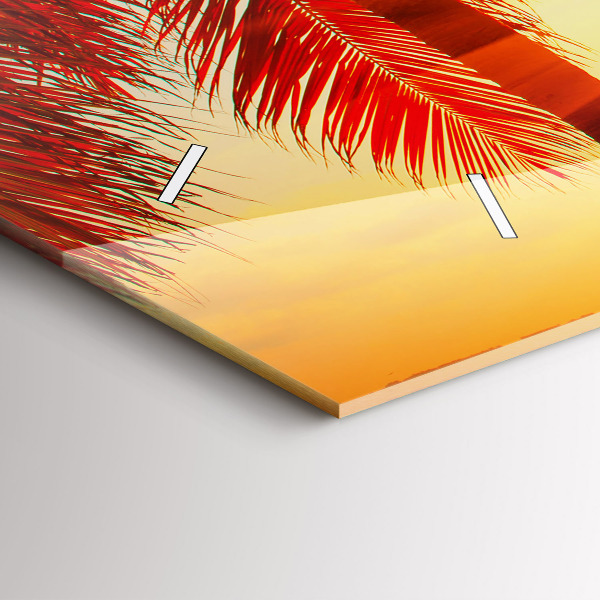 Horizontální hodiny na skle Dovolená Odpočinek Léto