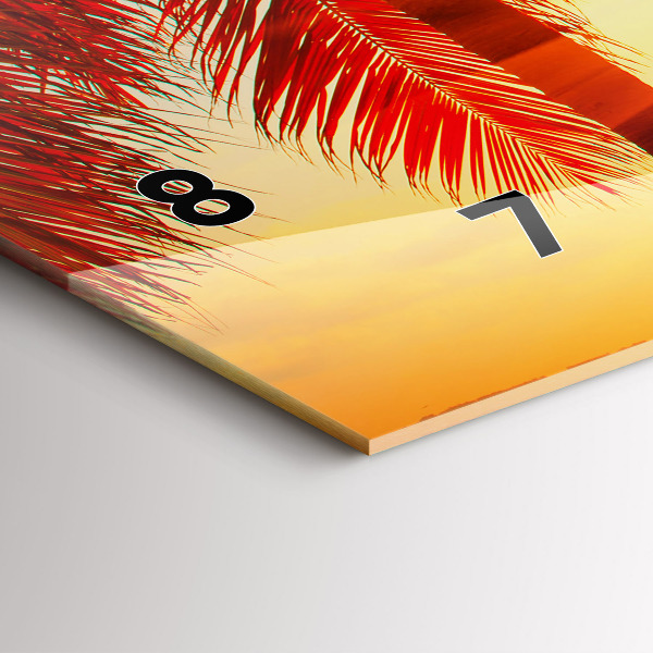 Horizontální hodiny na skle Dovolená Odpočinek Léto