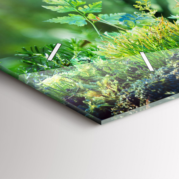 Horizontální hodiny na skle Zeměkoule