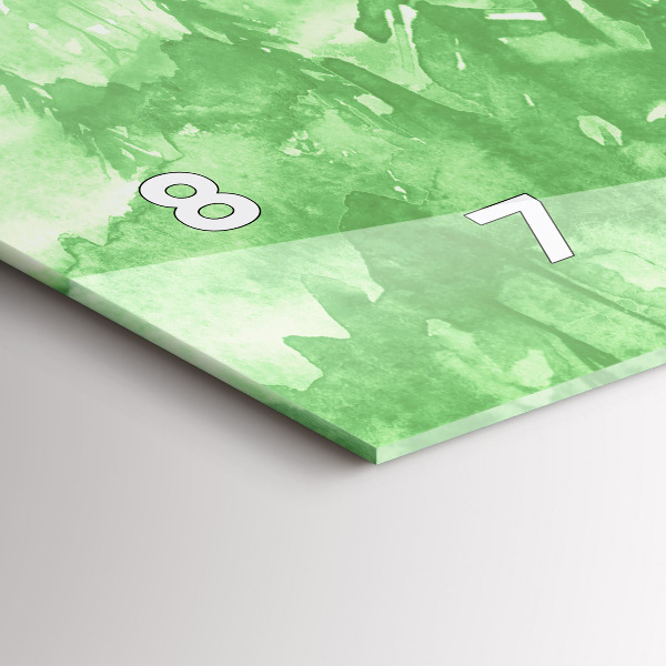 Horizontální hodiny na skle Obraz zeleného lesa