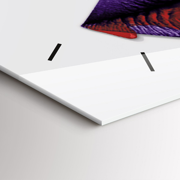 Horizontální skleněné hodiny na stěnu Surrealistická koláž