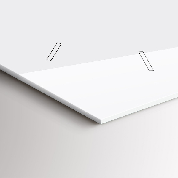 Horizontální skleněné hodiny na stěnu Geometrický vzor