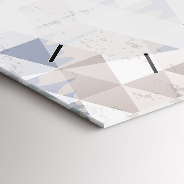 Horizontální skleněné hodiny na stěnu Geometrický vzor