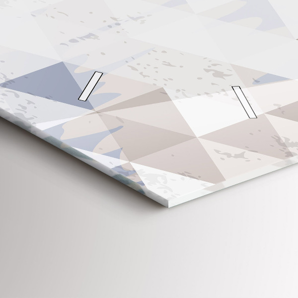 Horizontální skleněné hodiny na stěnu Geometrický vzor