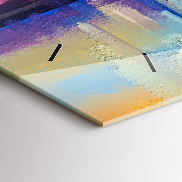 Horizontální skleněné hodiny na stěnu Mořská krajina