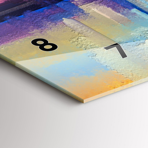 Horizontální skleněné hodiny na stěnu Mořská krajina