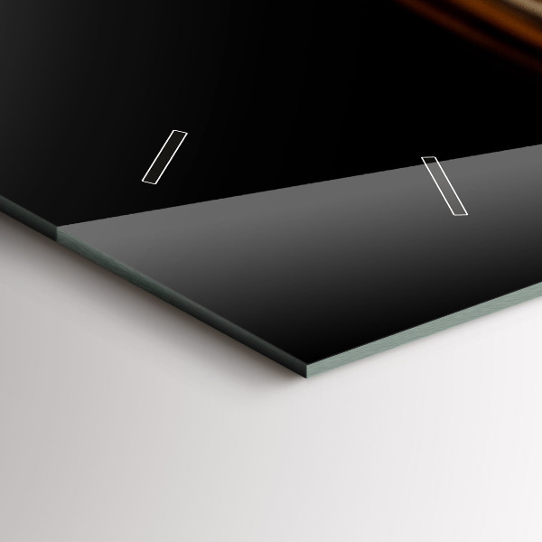 Horizontální skleněné hodiny na stěnu Tygr - divoké oko