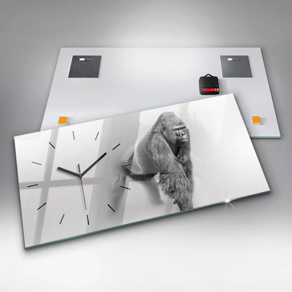 Horizontální skleněné hodiny na stěnu Sbírka zvířecího umění