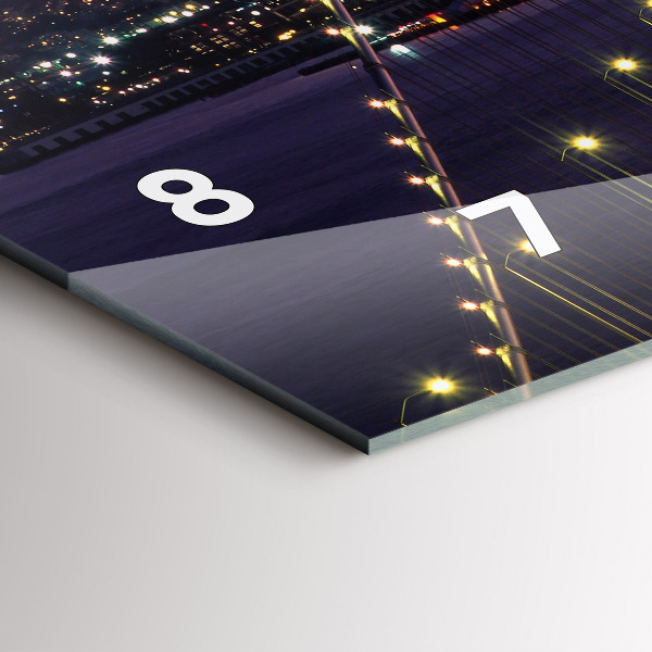 Horizontální hodiny na skle Západ slunce v USA