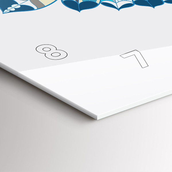 Horizontální skleněné hodiny na stěnu Sova v letu