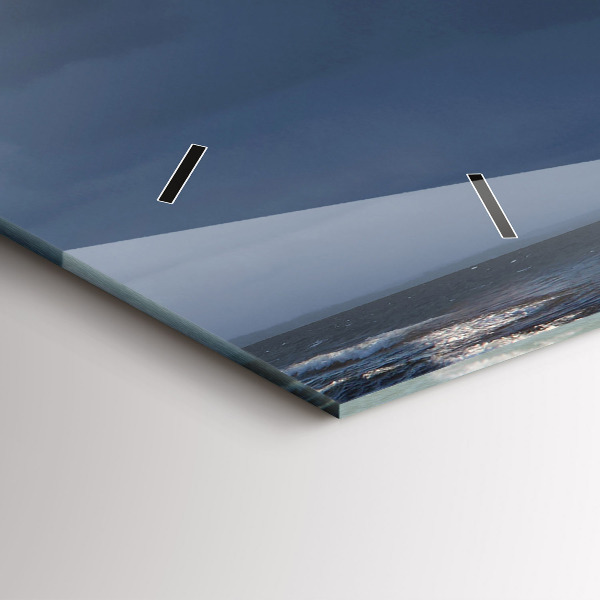 Horizontální hodiny na skle Maják