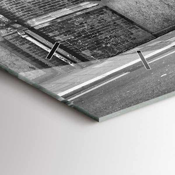 Horizontální hodiny na skle Červený dvoupatrový autobus