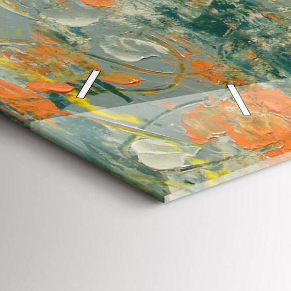 Horizontální hodiny na skle Malovaný postoj slona