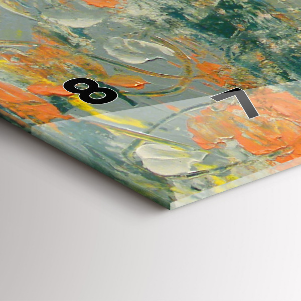 Horizontální hodiny na skle Malovaný postoj slona