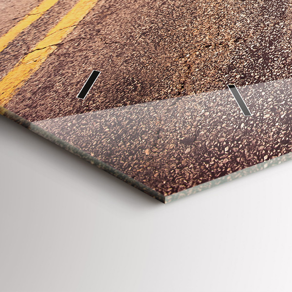 Horizontální hodiny na skle Silnice Route 66 USA