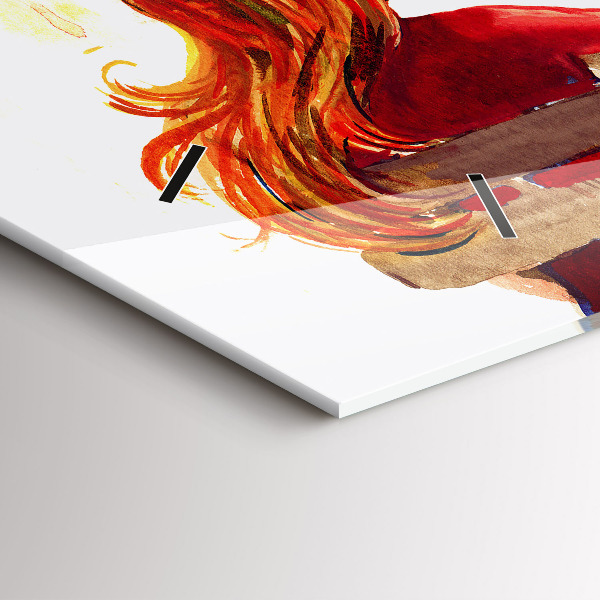 Horizontální hodiny na skle Podzimní krajina