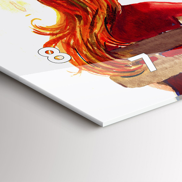 Horizontální hodiny na skle Podzimní krajina