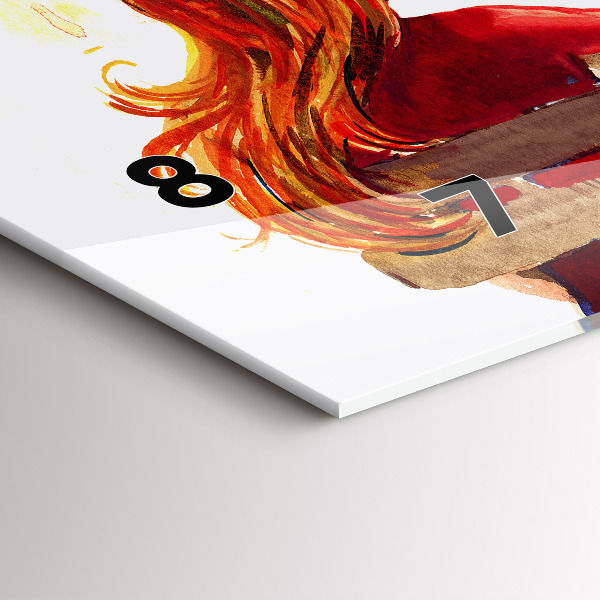 Horizontální hodiny na skle Podzimní krajina