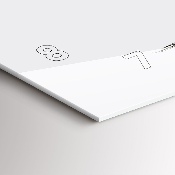 Horizontální hodiny na skle Abstraktní medvěd