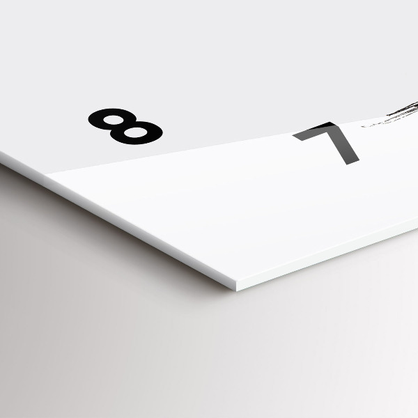 Horizontální hodiny na skle Abstraktní medvěd