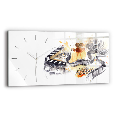 Horizontální hodiny na skle Filmová kamera