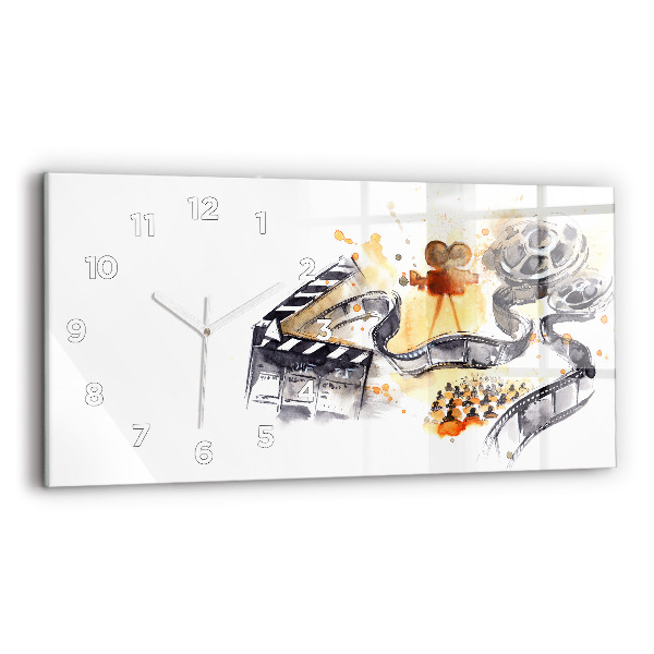 Horizontální hodiny na skle Filmová kamera