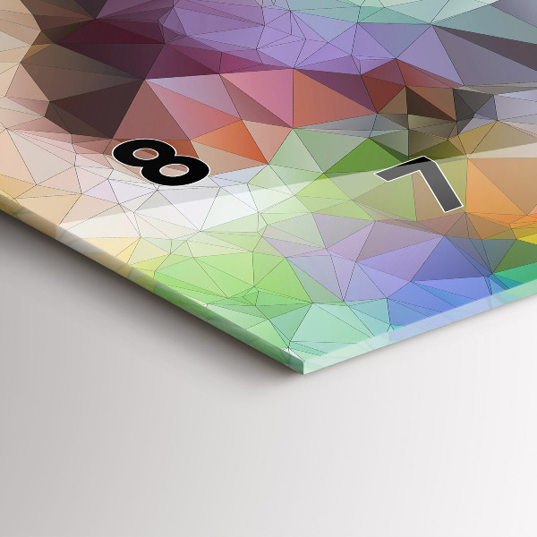 Horizontální hodiny na skle Barevné lidské oko