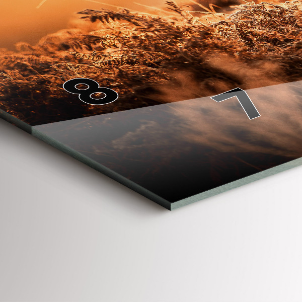 Horizontální hodiny na skle Jelen při východu slunce