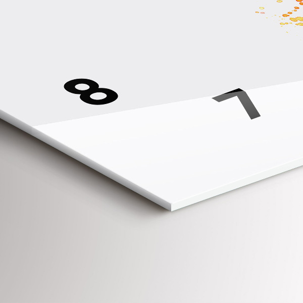 Horizontální hodiny na skle Malované kolo