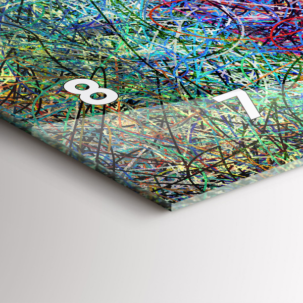 Horizontální hodiny na skle Abstraktní - Emoce