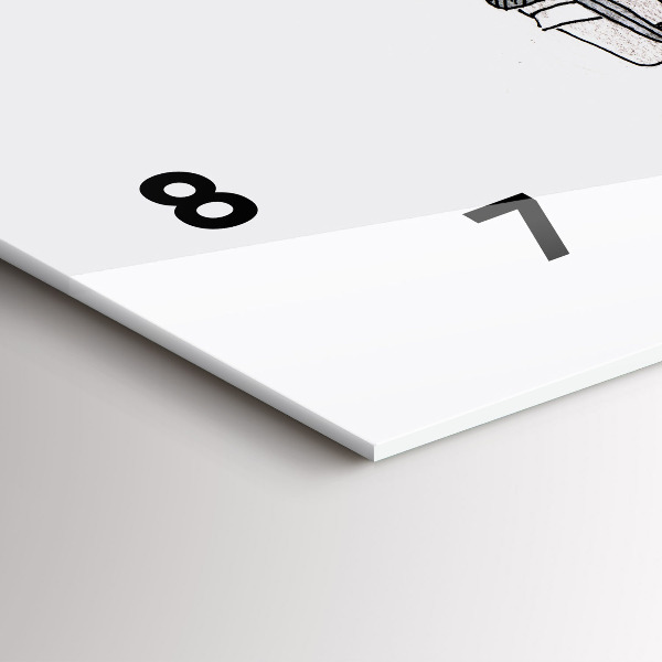 Horizontální hodiny na skle Lidé s marionetami