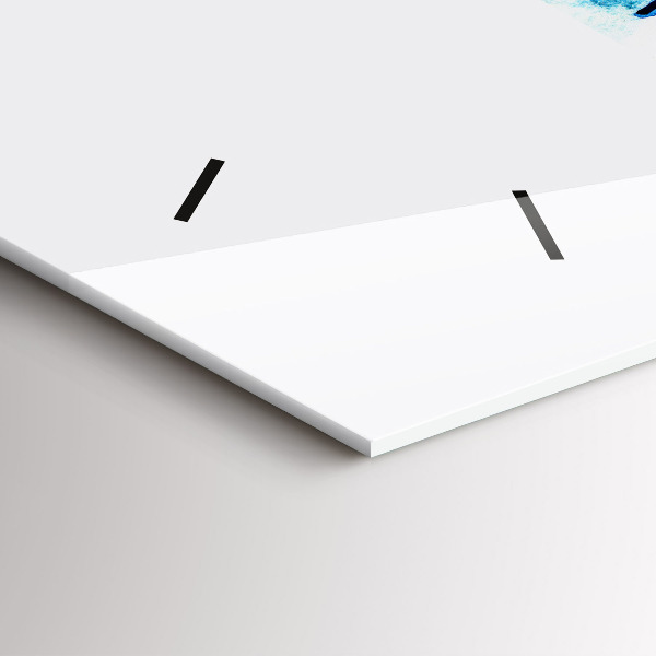 Horizontální hodiny na skle Surfovací prkno