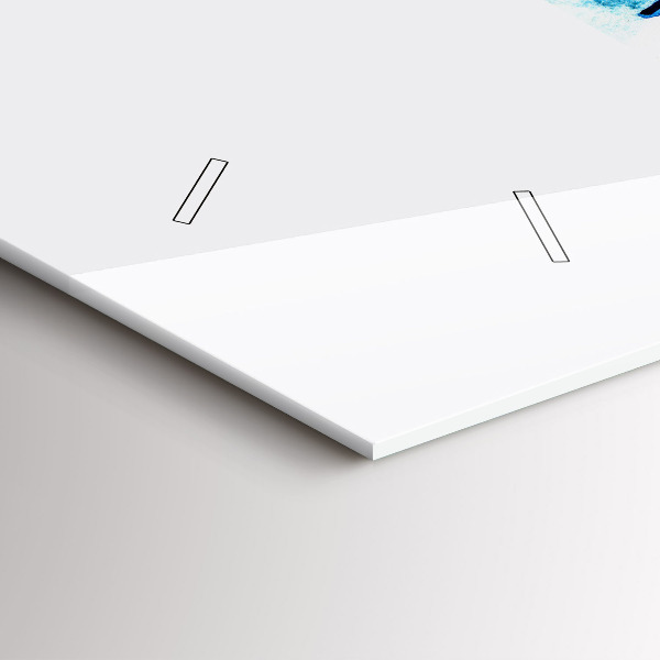 Horizontální hodiny na skle Surfovací prkno