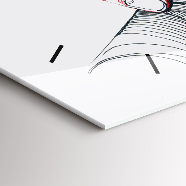 Horizontální hodiny na skle Držet ruce