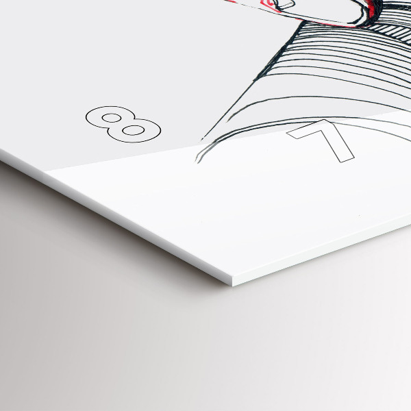 Horizontální hodiny na skle Držet ruce