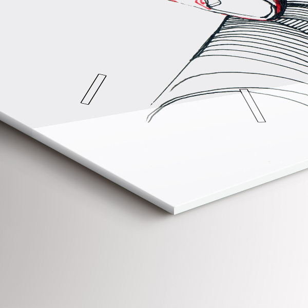 Horizontální hodiny na skle Držet ruce