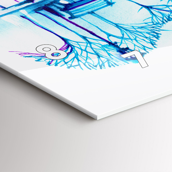 Horizontální hodiny na skle Jezero v parku Cello