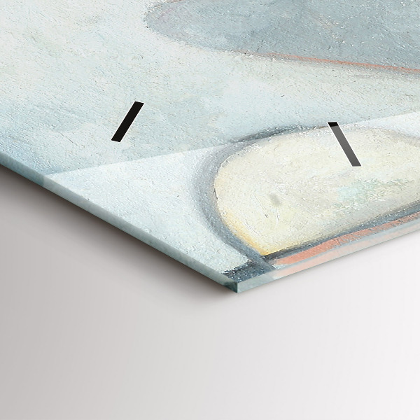 Horizontální hodiny na skle Abstraktní malba