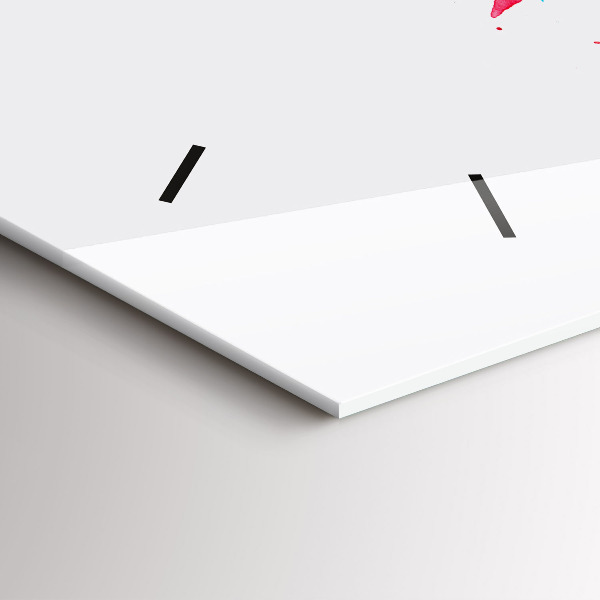 Horizontální hodiny na skle Barevný červený papoušek