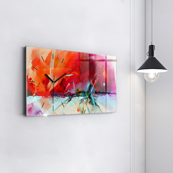 Horizontální skleněné hodiny na stěnu Řady koření